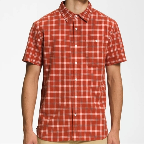 NWT The North Face Burt Orange Button Down Shirt - Picture 1 of 4